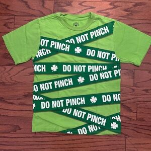 St. Patrick Green Tee with Shamrock Design